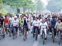 Mandaviya Leads 80th Fit India Sundays Cycling Event