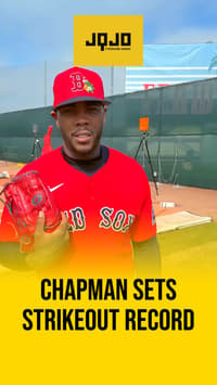 Anaheim pitcher Aroldis Chapman sets reliever strikeout record