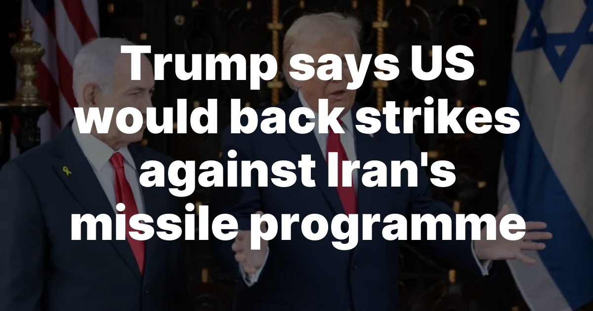 Trump Warns Iran, Backs Strikes And Sanctions