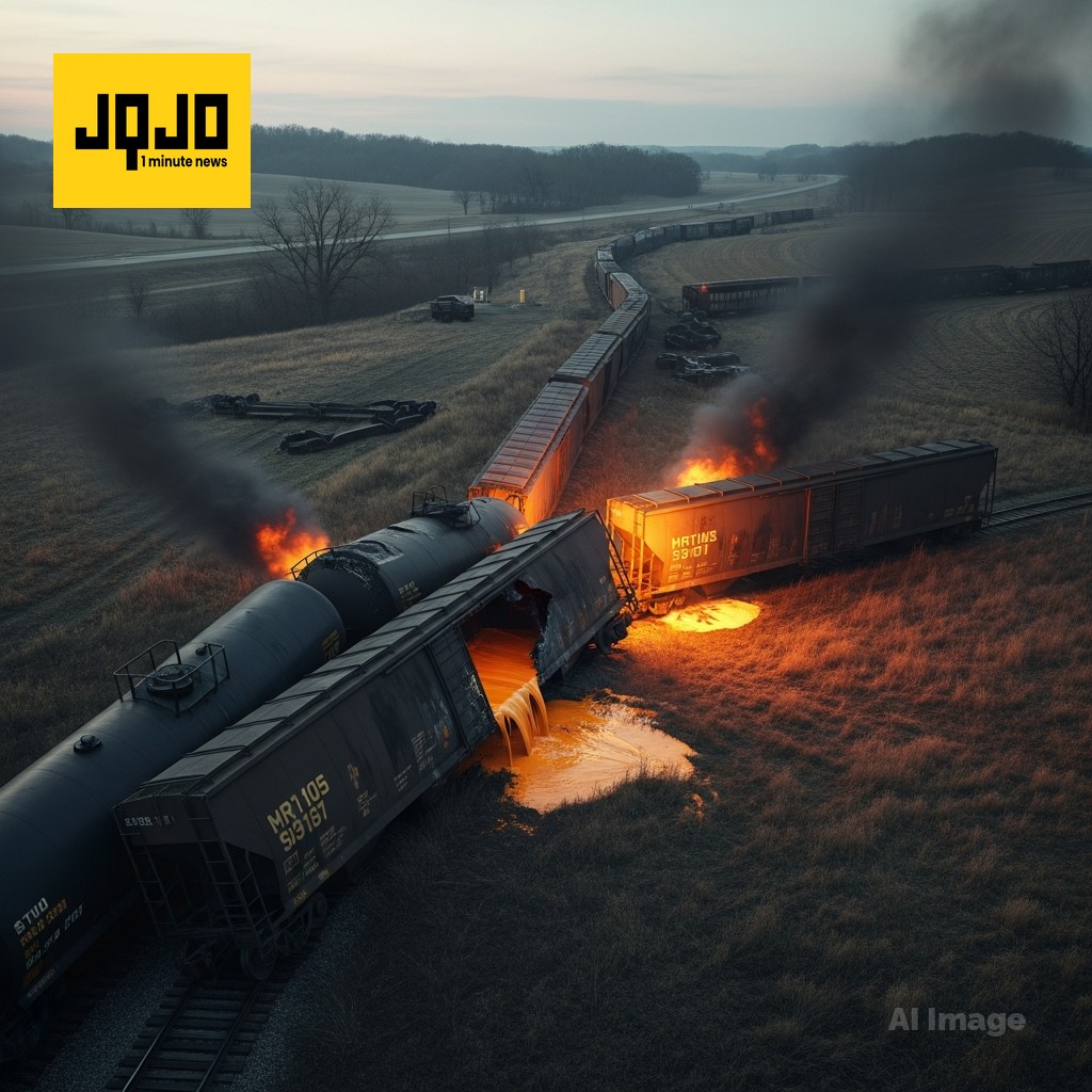 Kentucky train derailment leaks molten sulfur; shelter lifted