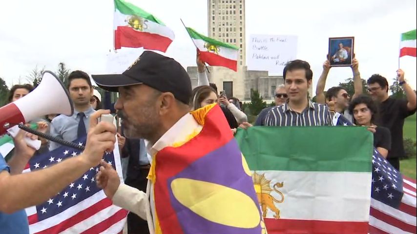 Baton Rouge Iranians protest against their government, urge Trump not to negotiate with 'terrorists'