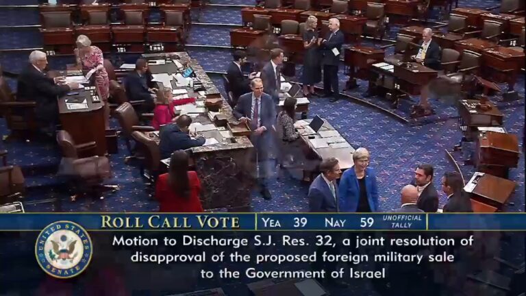 अमेरिकी सीनेट ने इजरायल को हथियारों की बिक्री को अवरुद्ध करने वाले प्रस्तावों को खारिज किया