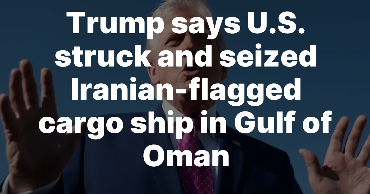 القوات الأمريكية تصادر سفينة شحن إيرانية في خليج عمان