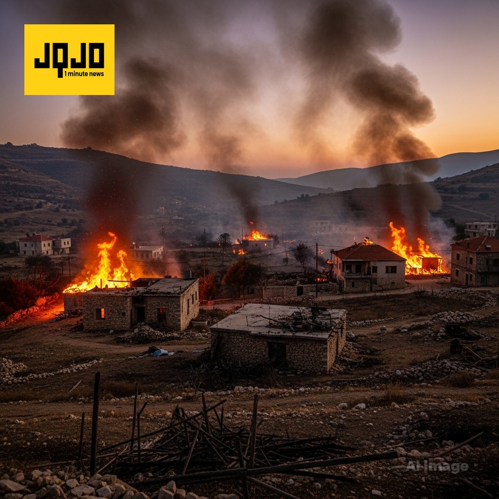 Israeli troops burn homes in southern Lebanon