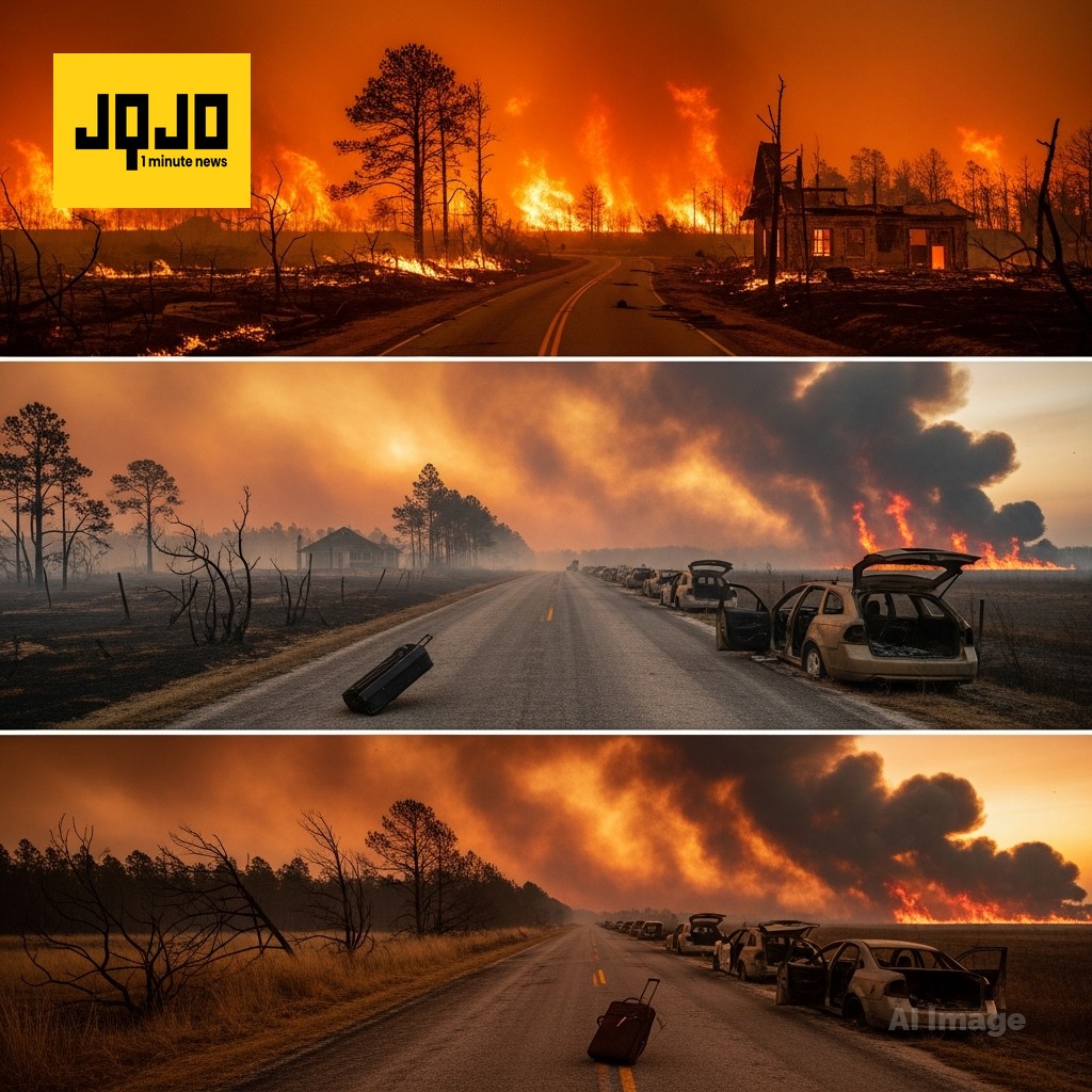 Southeast wildfires destroy homes, prompt widespread evacuations