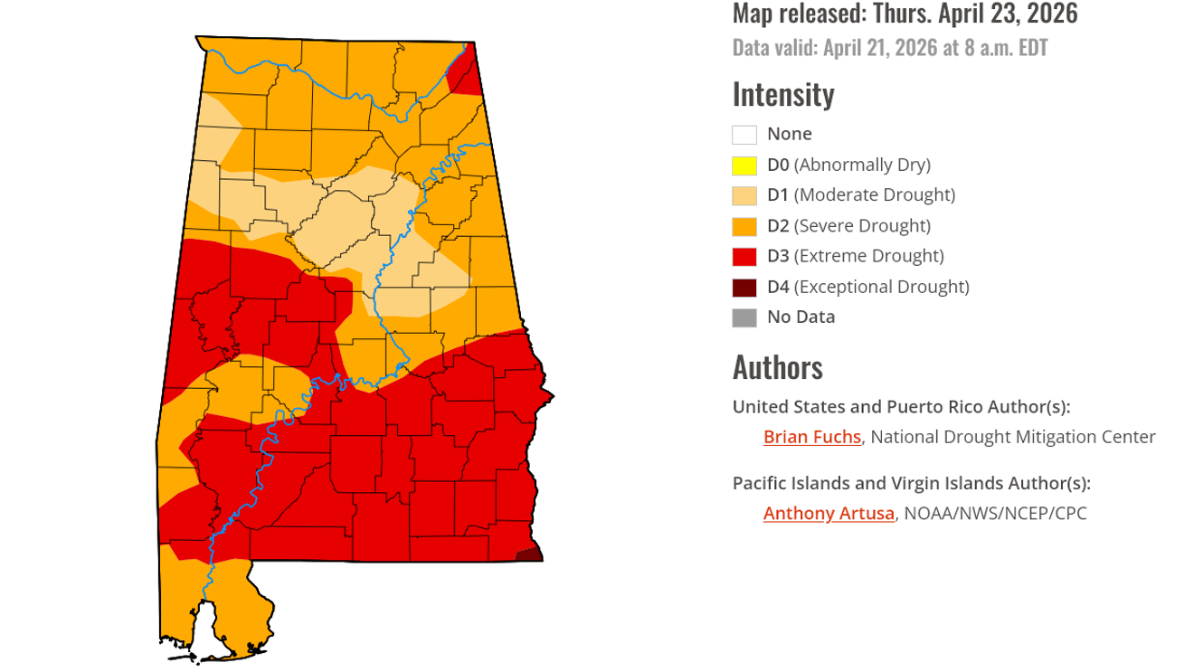 Southeast U.S. Regions Face Rapidly Worsening Drought Conditions
