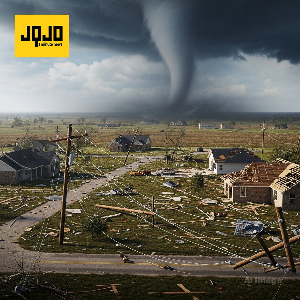 恩尼德遭遇强龙卷风袭击，房屋损毁，多人受伤