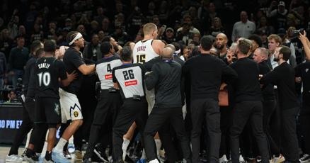 森林狼击败掘金，约基奇与麦克丹尼尔斯发生冲突，爱德华兹受伤