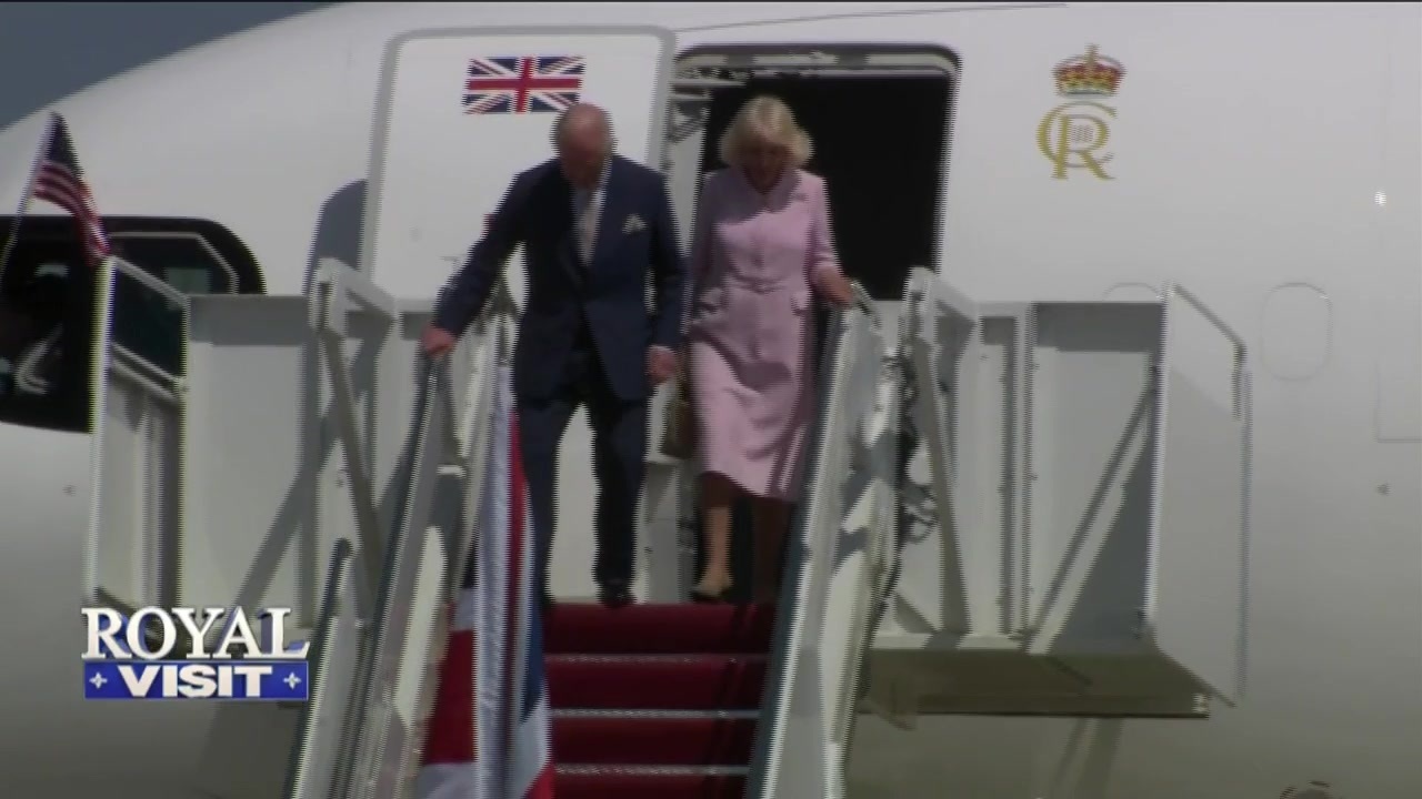 英国国王查尔斯三世夫妇抵达美国开始国事访问
