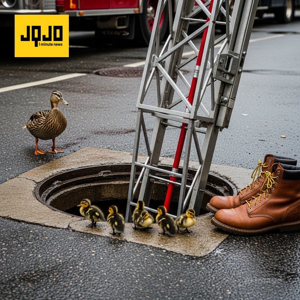Firefighters Rescue Multiple Duckling Broods From Storm Drains