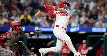 Stott’s homer, Burns’ outing split Phillies-Reds results