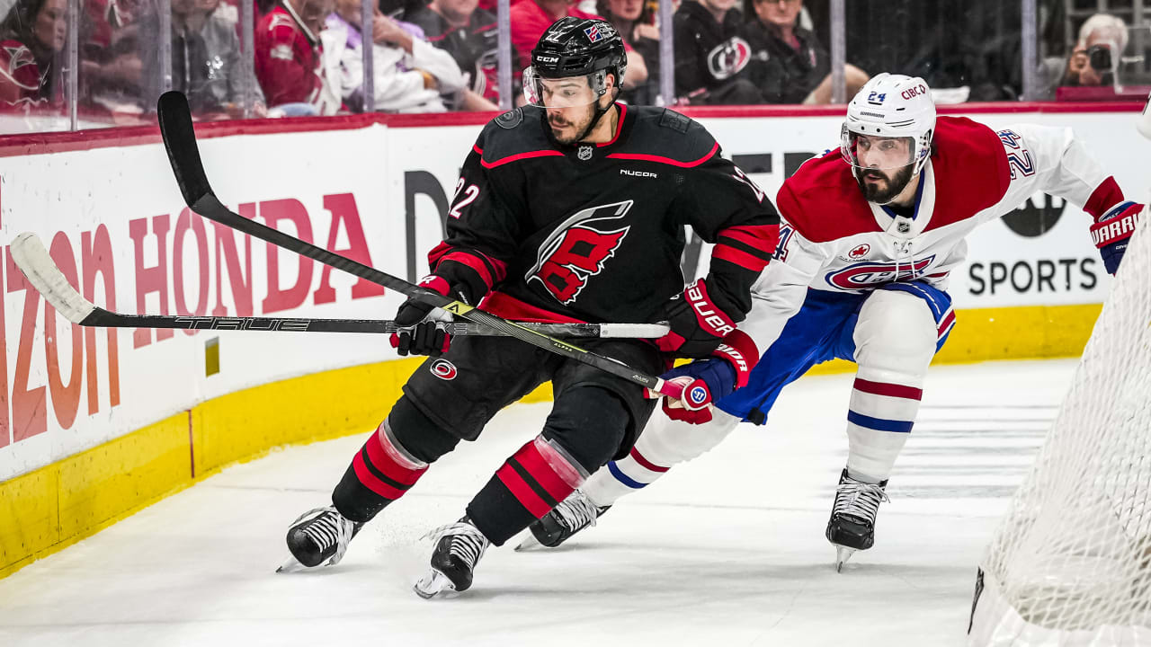 Les Hurricanes égalisent la série grâce à un but en prolongation contre les Canadiens