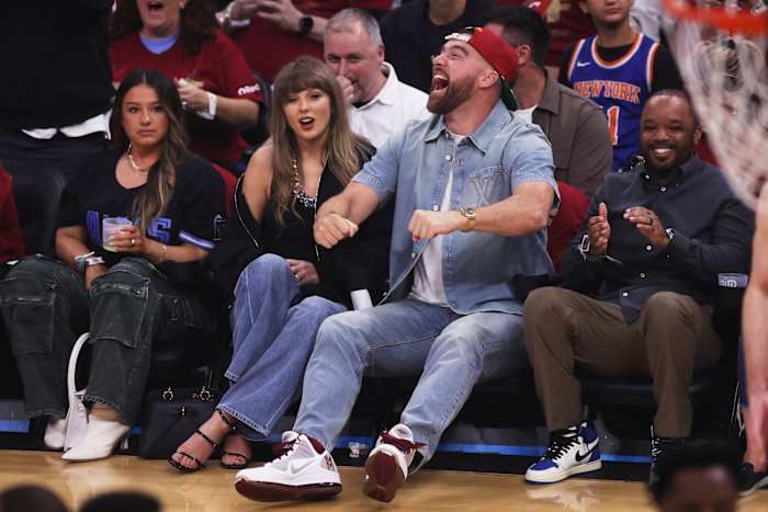 Swift and Kelce Courtside at Cavs-Knicks Game 3