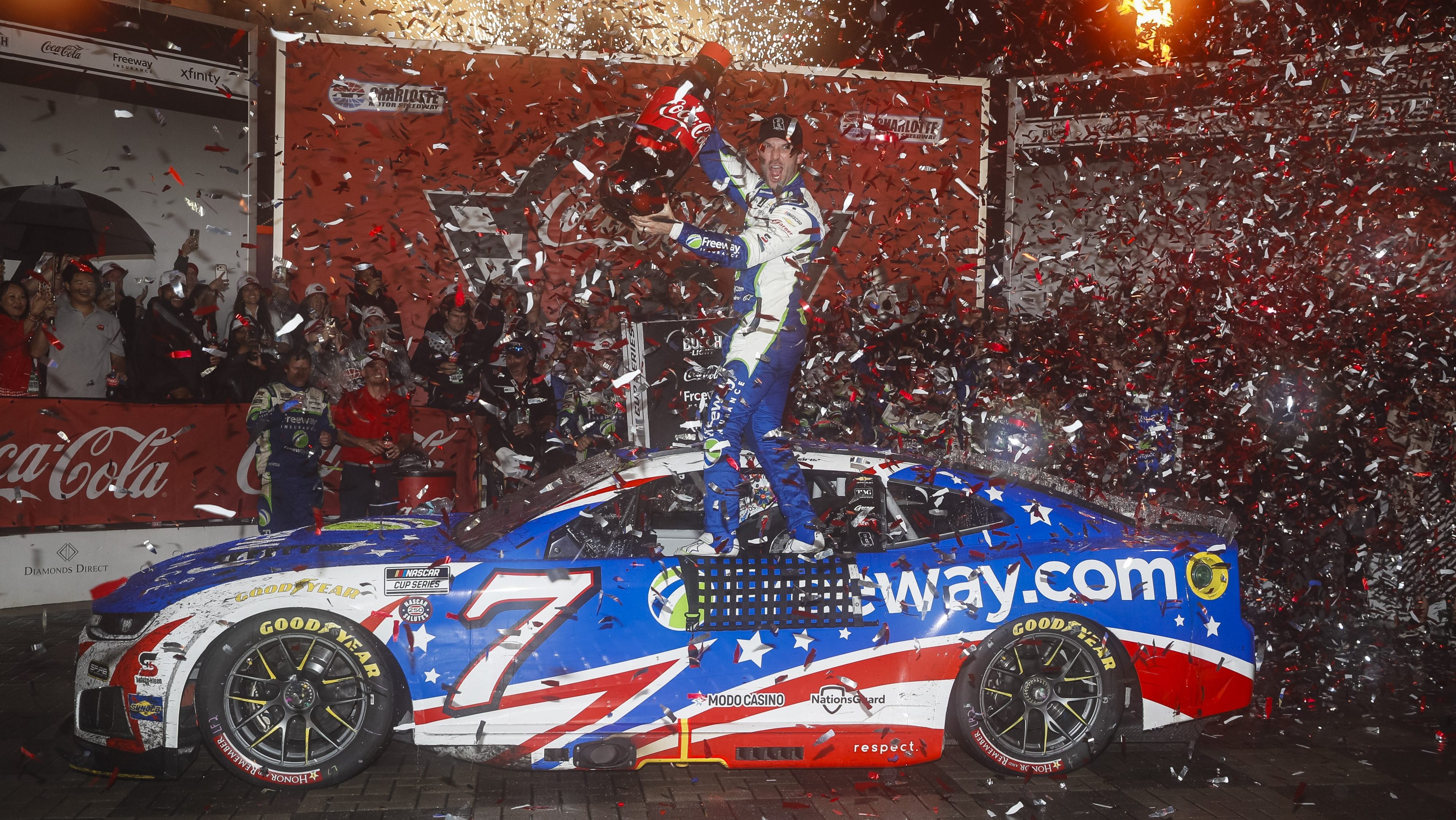 Daniel Suarez Scores First Crown Jewel Win 'For Kyle'