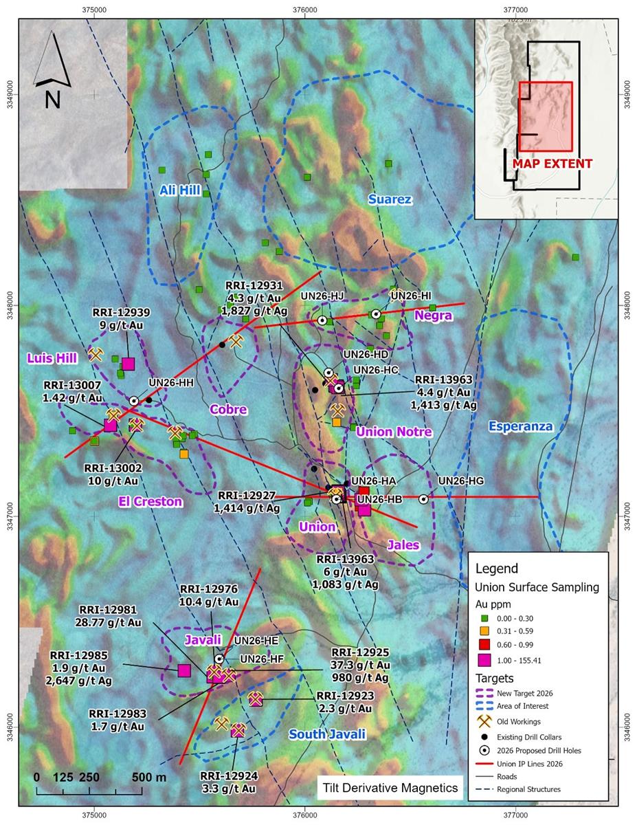 Riverside Resources and Questcorp Complete Geophysics Programs and Continue Drilling at La Union Project