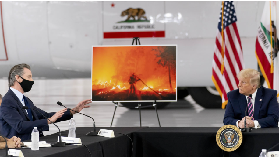 Les dirigeants de Washington demandent une réunion d'urgence avec Trump concernant les incendies de forêt dévastateurs