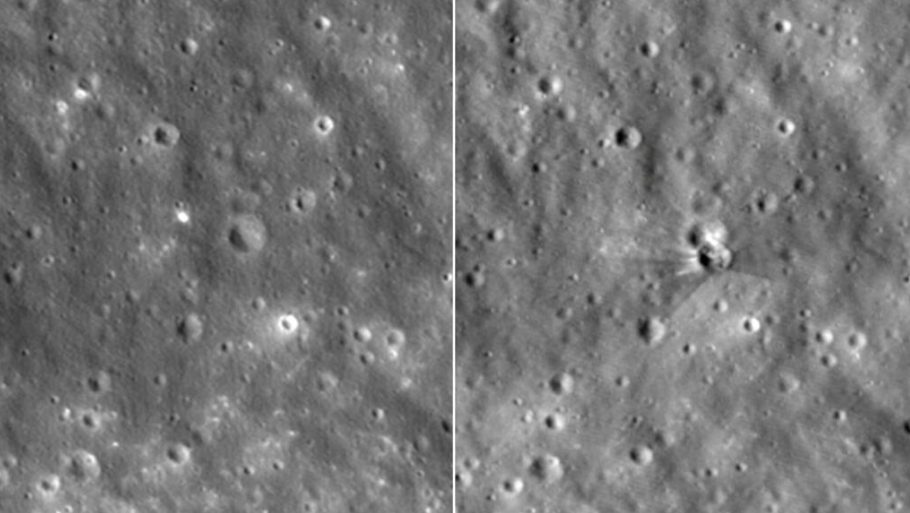 La NASA publica imágenes de un cráter de 60 pies dejado por el choque de un cohete de SpaceX en la Luna