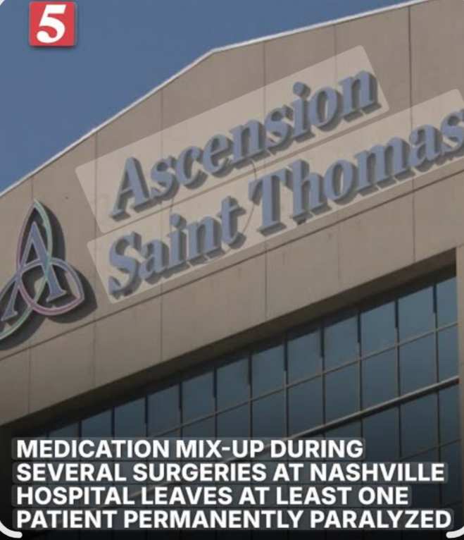 Hospital de Nashville deja a paciente paralizada tras error de medicación en epidural rutinaria