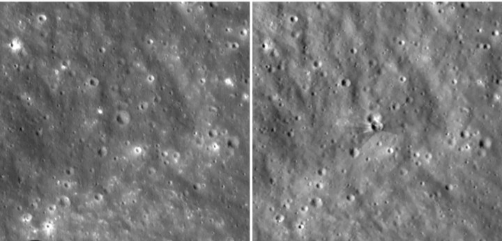 La NASA capture un cratère lunaire bilobé issu d'une collision non contrôlée de fusée SpaceX