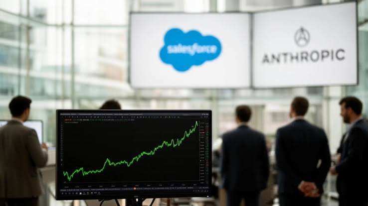 Salesforce bondit de 22 % sur une explosion des revenus de l'IA, s'associe à Anthropic