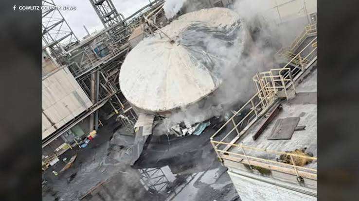 Chemical Tank Explosion at Washington Paper Mill, Multiple Casualties