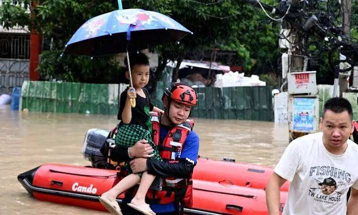 Typhoon Saudel brings torrential rain, flooding to China's coastal areas