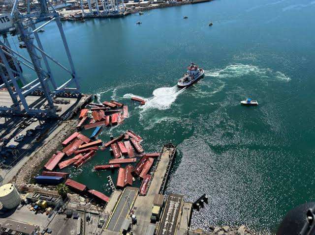 Container Spill at Long Beach Port