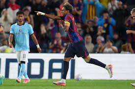Yamal scores as Barcelona routs Feyenoord 5-1 in Champions League. Demirović nets hat trick