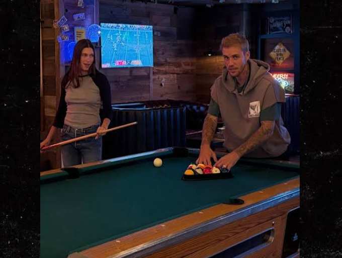 Justin and Hailey Bieber Celebrate 8th Anniversary with Poolside Game