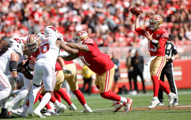 Through three games, Brock Purdy still hasn't been sacked