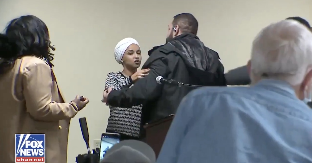 Ilhan Omar Sprayed With Unknown Liquid During Townhall