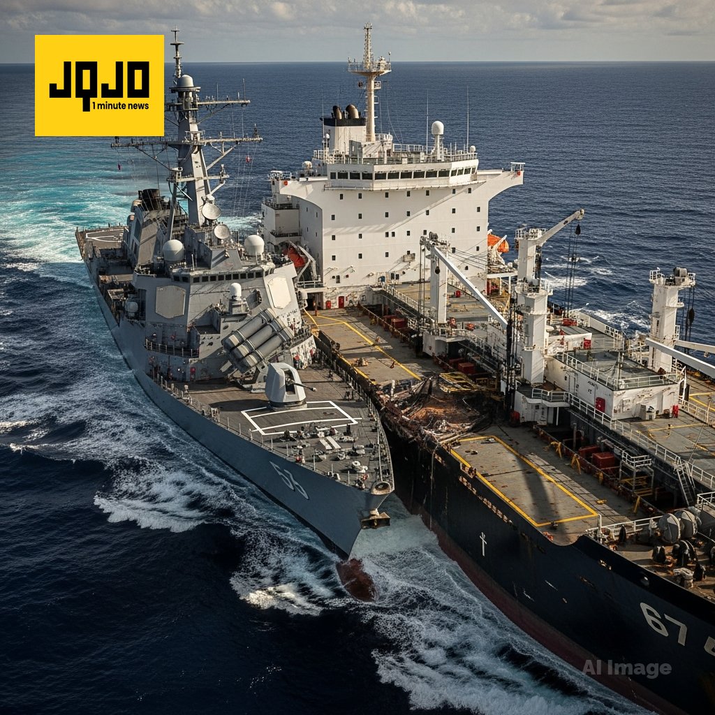 Two U.S. Navy Ships Collide During Caribbean Replenishment Operation