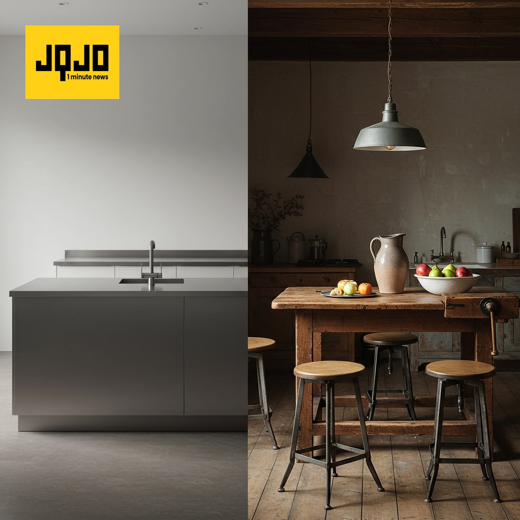 रसोई आइलैंड्स की जगह विंटेज टेबलें