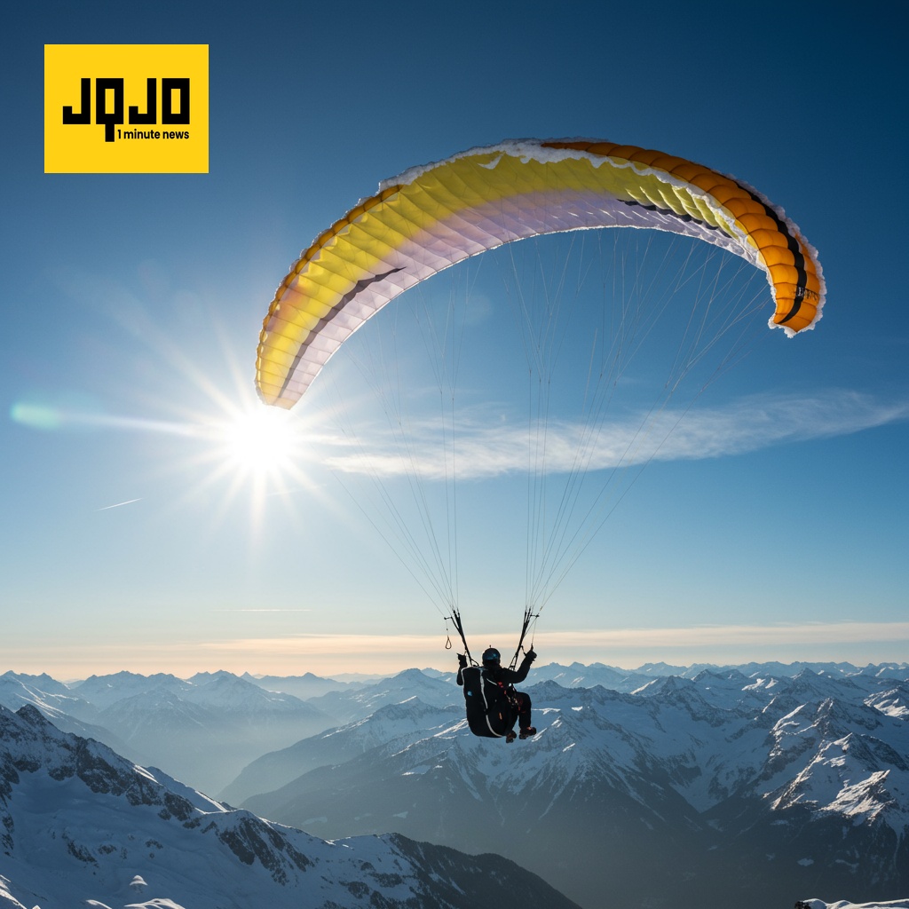 Parapentiste atteint une altitude vertigineuse