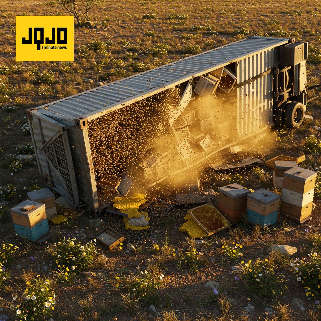 Millions of Bees Loose After Truck Crash