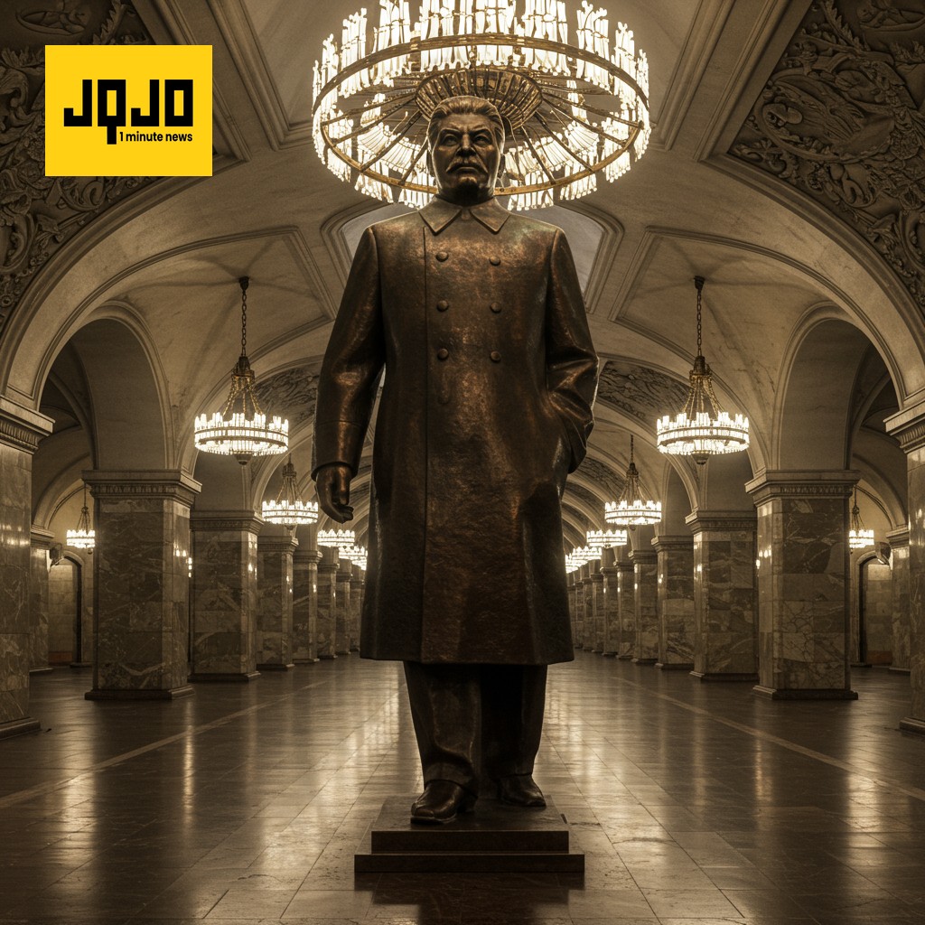 Stalin Monument Unveiled in Moscow Metro