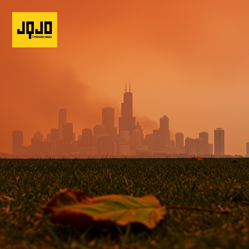 شکاگو میں ہوا کی آلودگی کی انتباہ: کینیڈا کی جنگل کی آگ کا دھواں