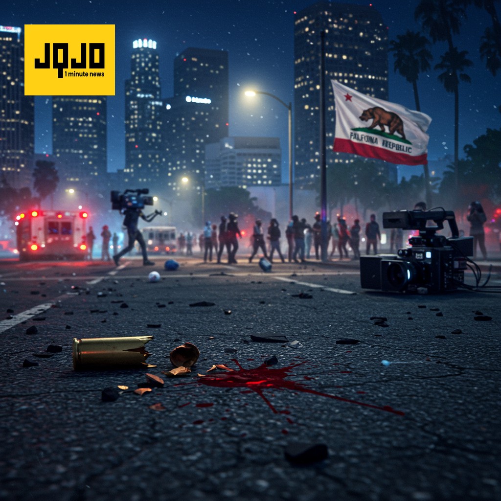 Periodista Alcanzada por Bala en Protestas de Los Ángeles