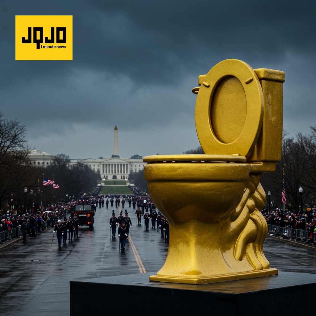Trump Toilet Statue Steals Parade Spotlight