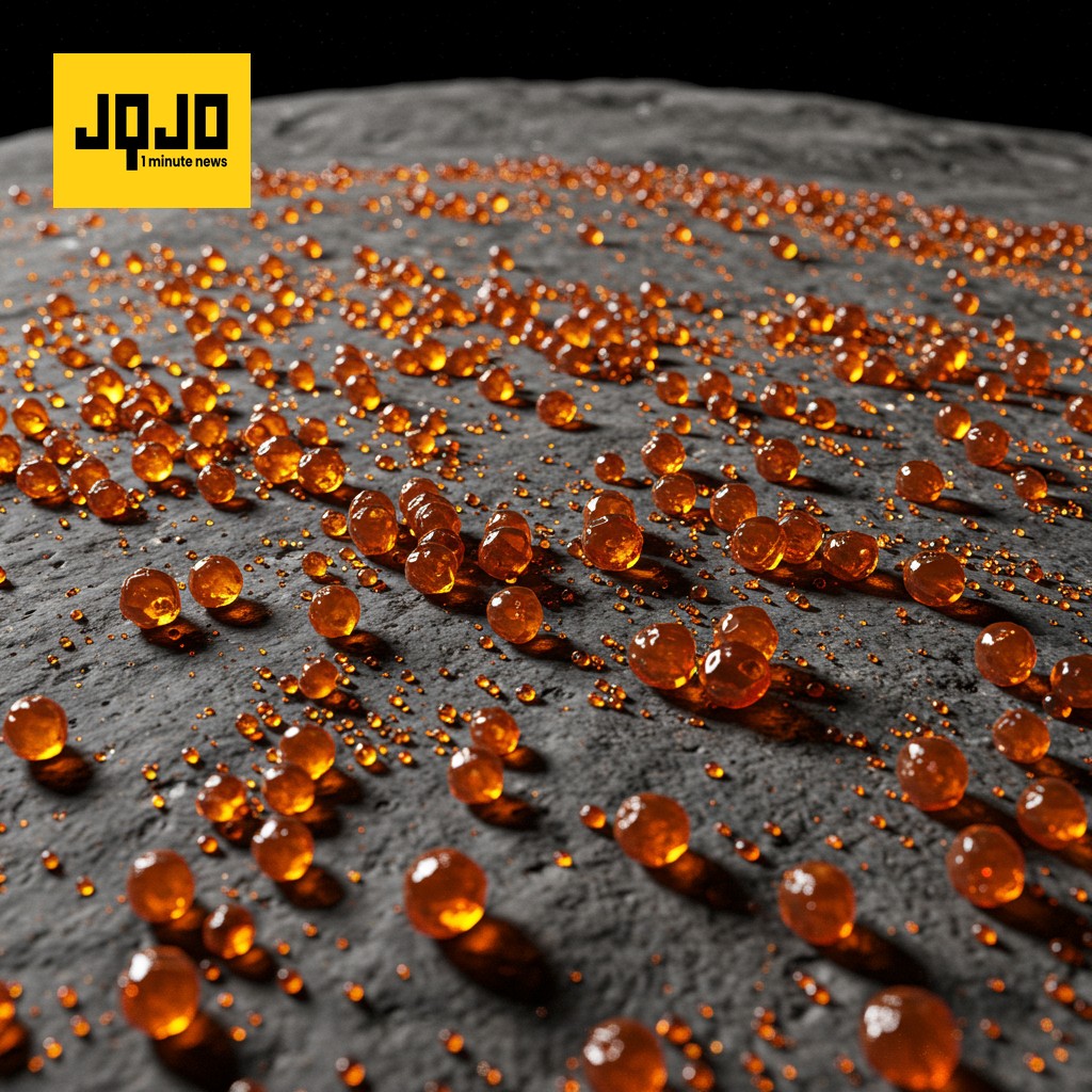 چاند کے آتش فشاں ماضی کی دریافت شیشے کے دانوں سے