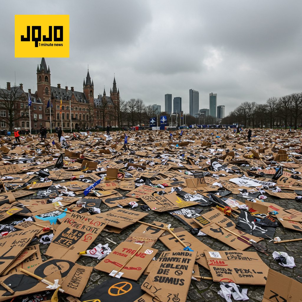 Anti-NATO Protest Precedes Hague Summit on Defense Spending