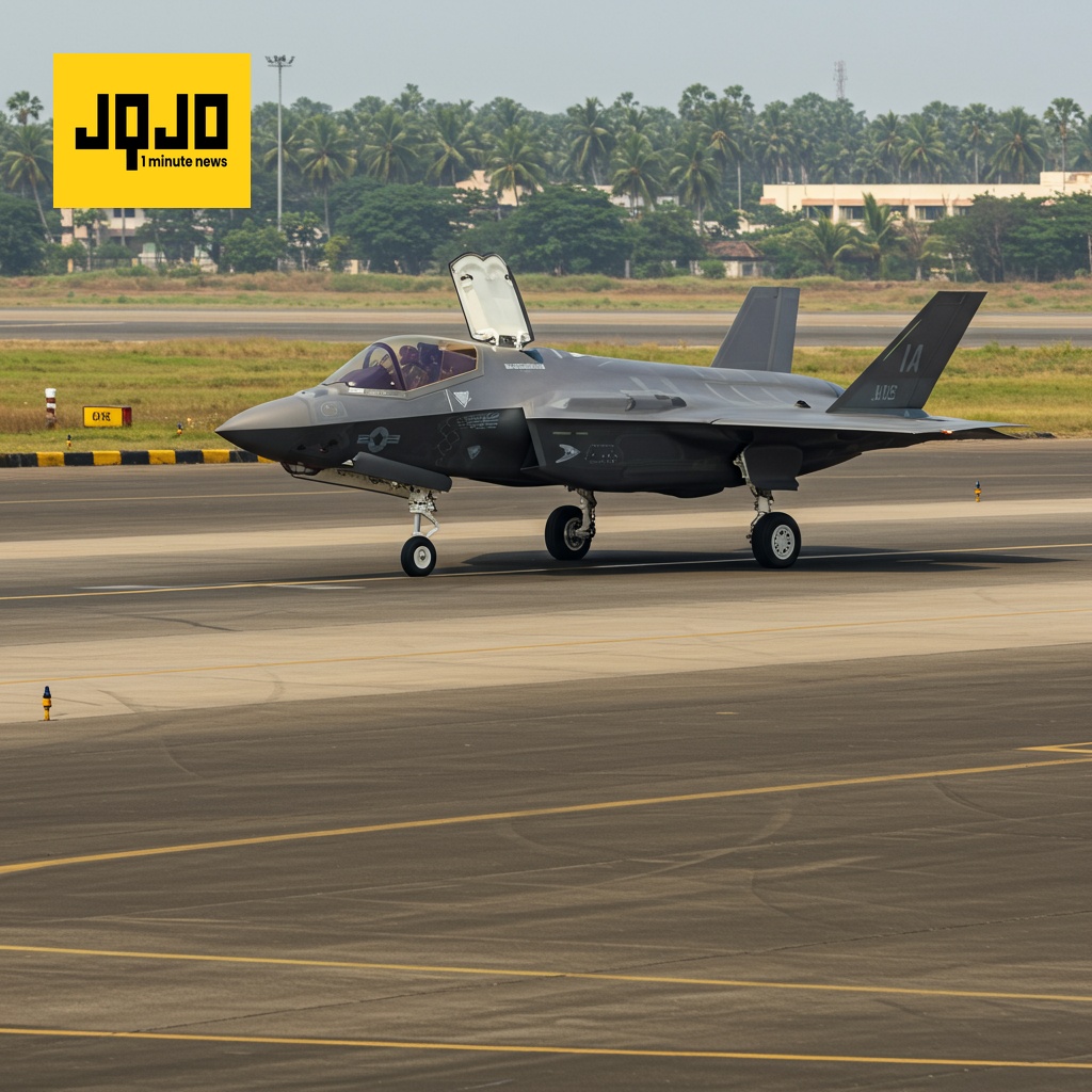 Avión de combate F-35B británico varado en India por fallo técnico