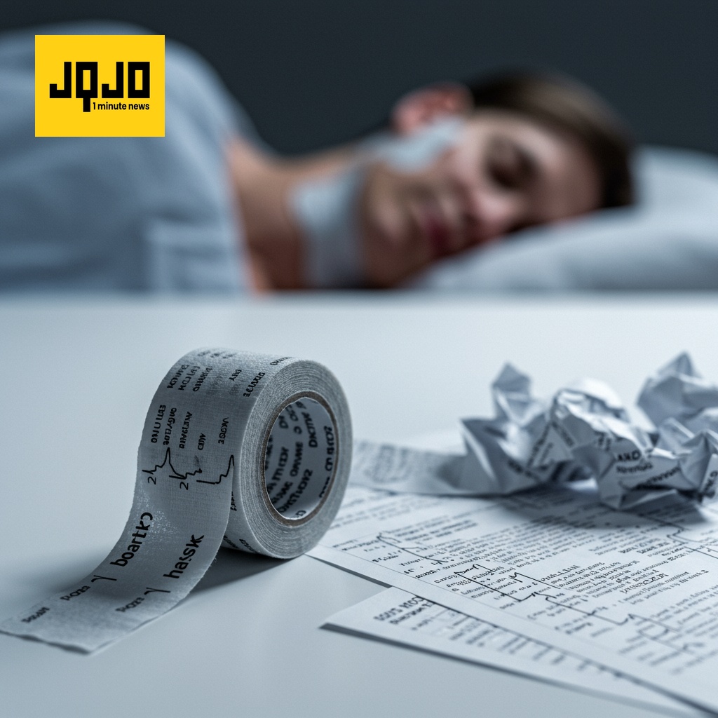 منہ پر ٹیپ لگانے سے متعلق طبی خبرداری