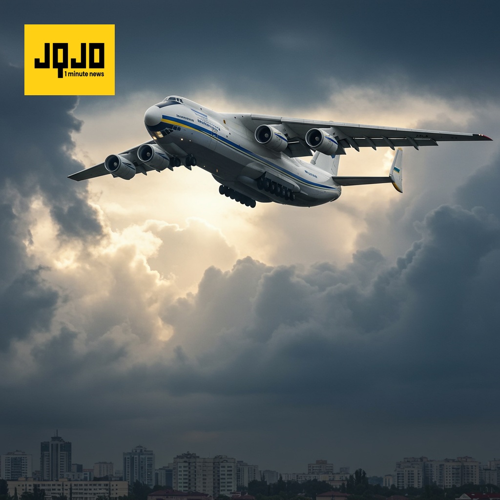 Avión Antonov An-124 Ruslan abandona Ucrania tras un año varado