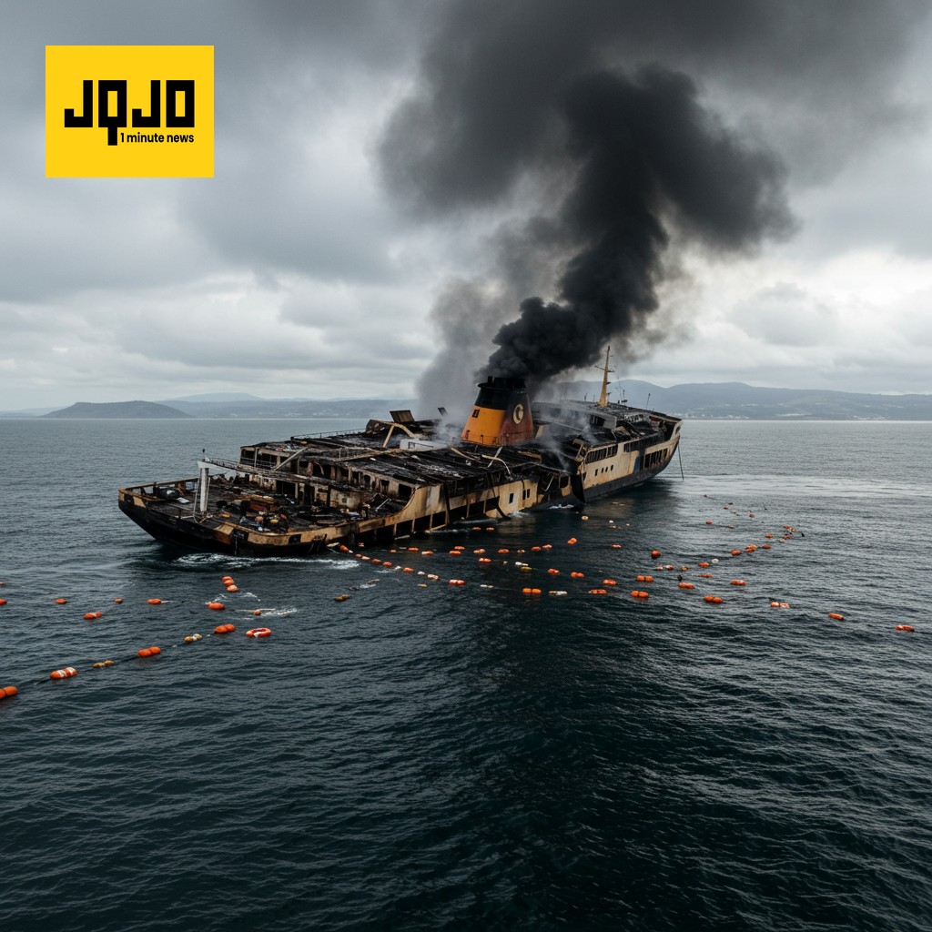 Incendio en ferry indonesio deja al menos cinco muertos
