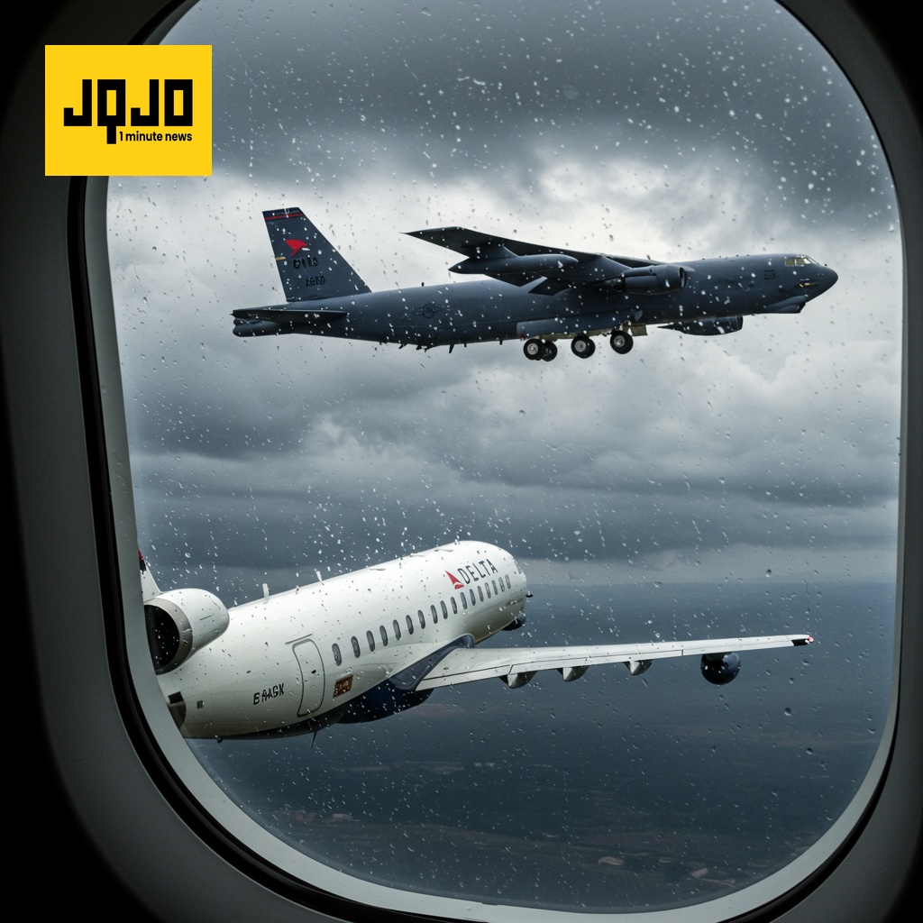 Avión y bombardero B-52 casi chocan cerca de Minot