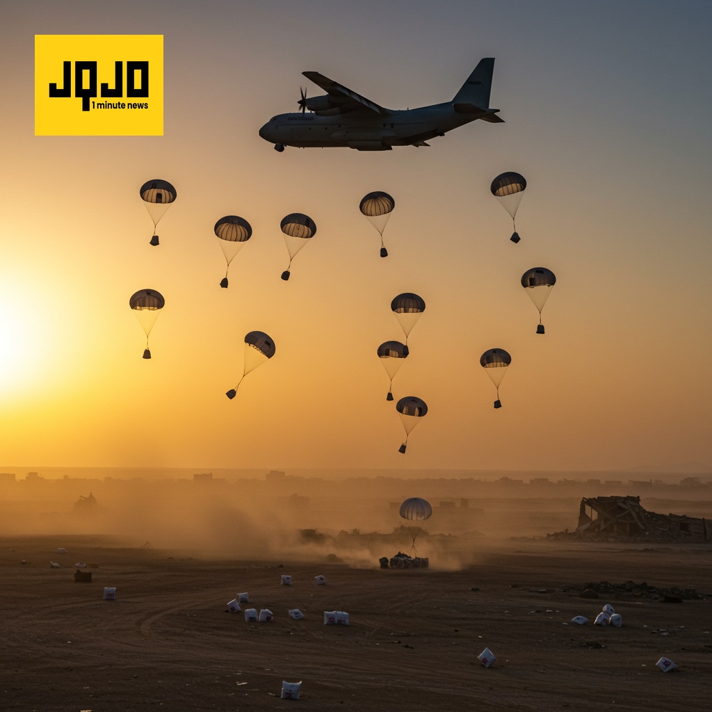 Ayuda aérea para Gaza ante la hambruna masiva