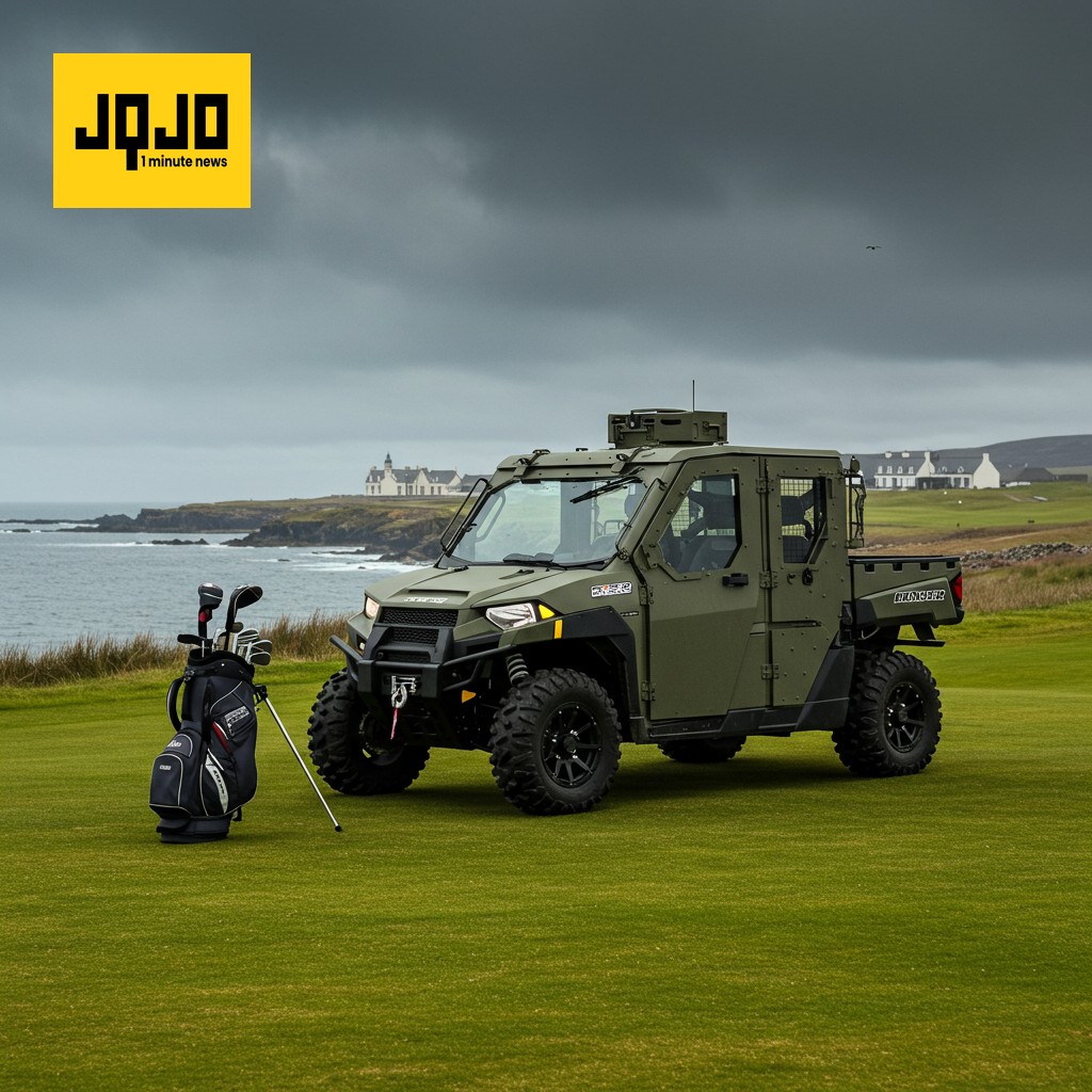 Armored Golf Cart Protects Trump on Course