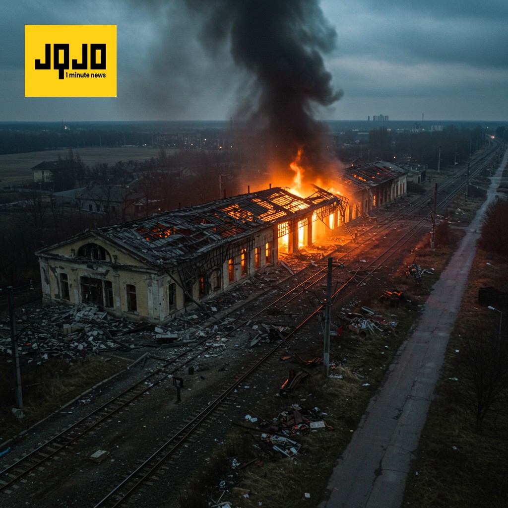 Ataque con drones ucranianos a estación de tren rusa