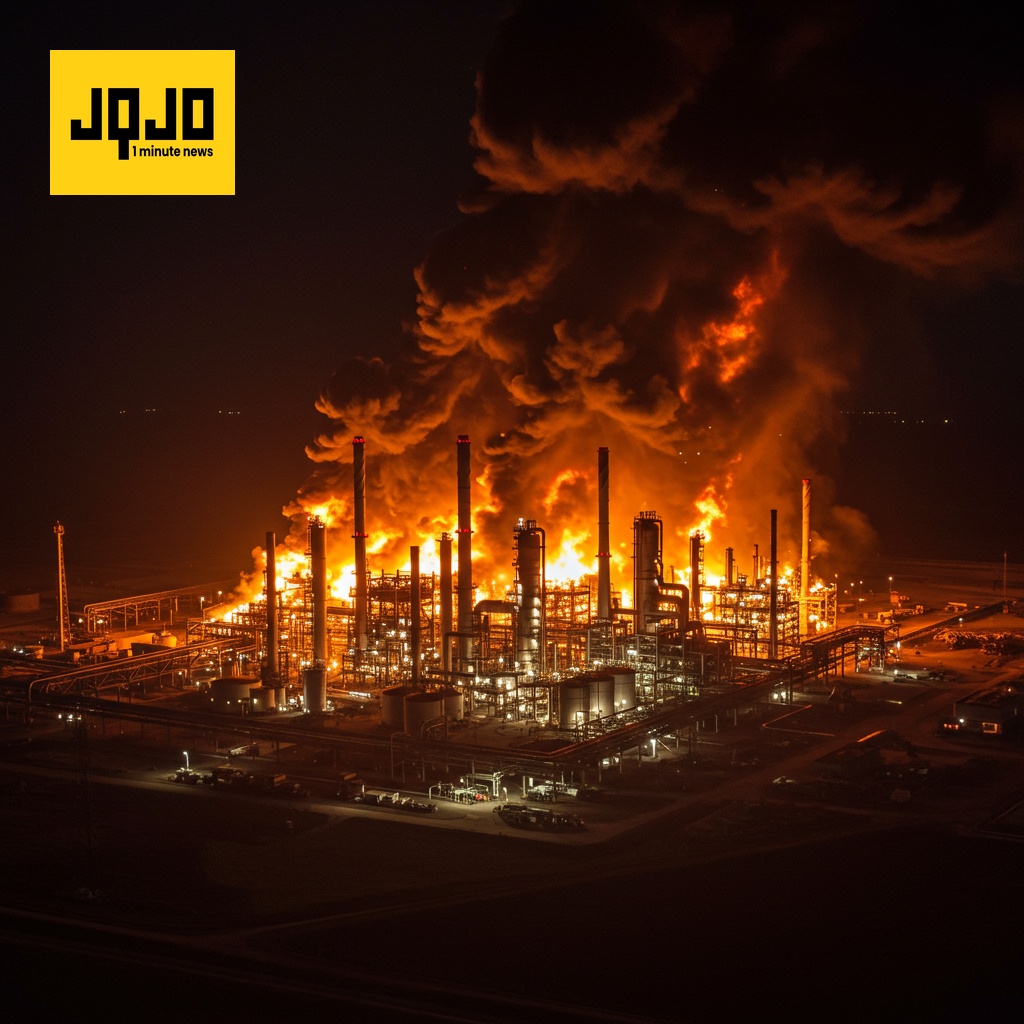 Ataque con drones a refinería rusa provoca incendio